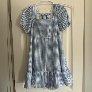 Blue Gingham Babydoll Dress! Size S! NWT!!!